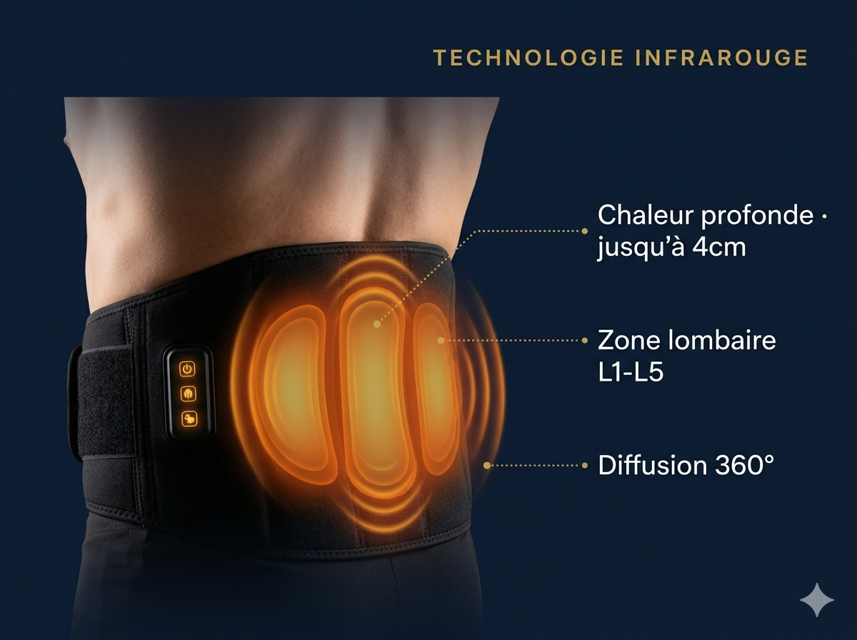 Ceinture Lombaire Chauffante Sans Fil DORSEUM