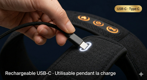 DORSEUM — Rechargeable USB-C · Utilisable pendant la charge
