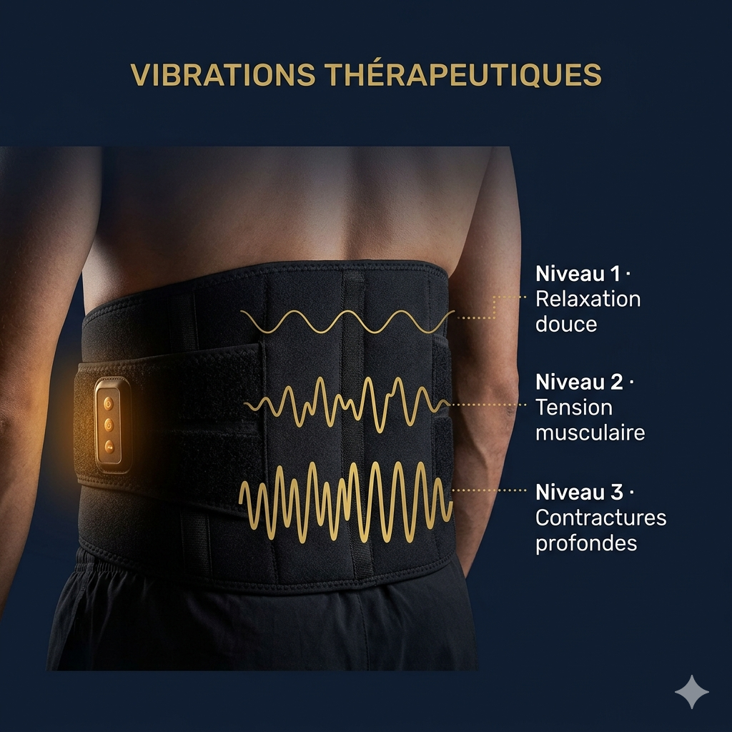 DORSEUM — Vibrations thérapeutiques · 3 niveaux · 2 moteurs